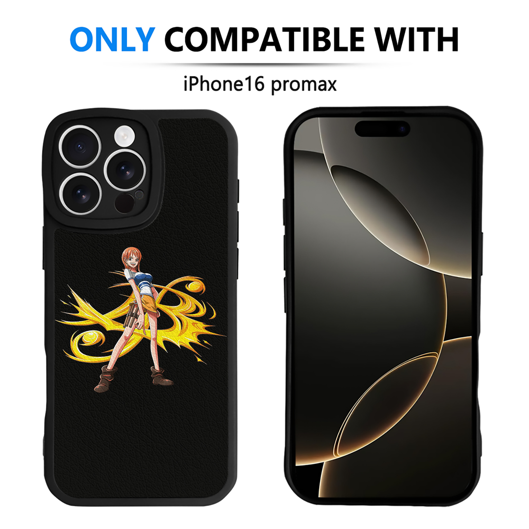 （画像用） ワンピース ナミ ONE PIECE Nami 【iPhone 16シリーズ対応】シリコンスマホケース（レザー調） 材質：シリコン